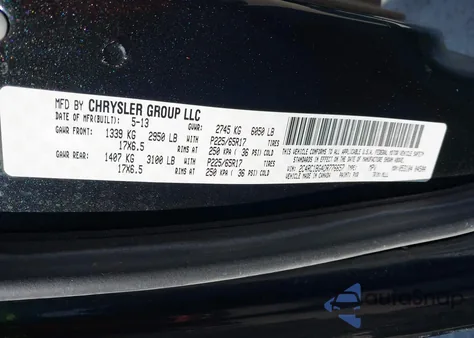2013 Chrysler Town & Country Touring from USA, damaged, VIN 2C4RC1BG4DR776657